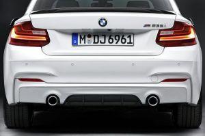 Диффузор M Performance заднего бампера BMW M235i F22. 