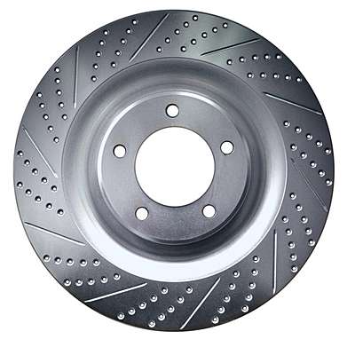 Передние тормозные диски с насечками и перфорацией Rotora R.51034.C для Hyundai GENESIS 2009-2013 (3.0l)