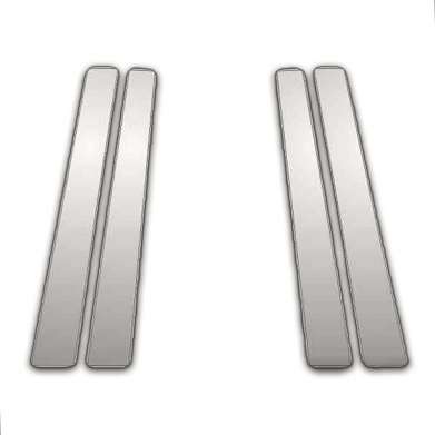 Накладки на стойки дверей стальные комплект 4шт. Brighter Design P39459A для Kia Sorento 2003-2009
