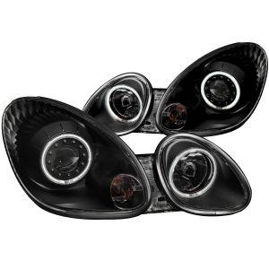 Передняя оптика черная с ангельскими глазками для Lexus GS300/GS400 1998-2005