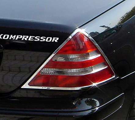 Накладки на задние фонари хромированные IDFR 1-MB680-02C для Mercedes-Benz SLK-CLASS R170 1996-2004