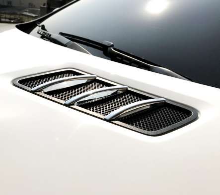 Накладки на воздухозаборники капота хромированные IDFR 1-MB355-04C для Mercedes-Benz C292 GLE Coupe 2015-