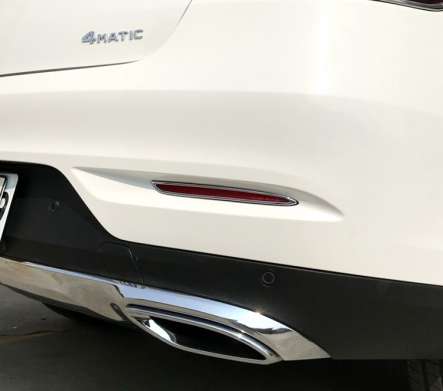 Накладки на катафоты заднего бампера хромированные IDFR 1-MB355-09C для Mercedes-Benz C292 GLE Coupe 2015-