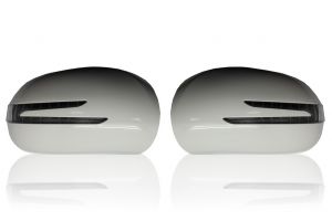 Накладки на зеркала с повторителями поворотов (цвет: белый) для Mercedes W164 2005-2008