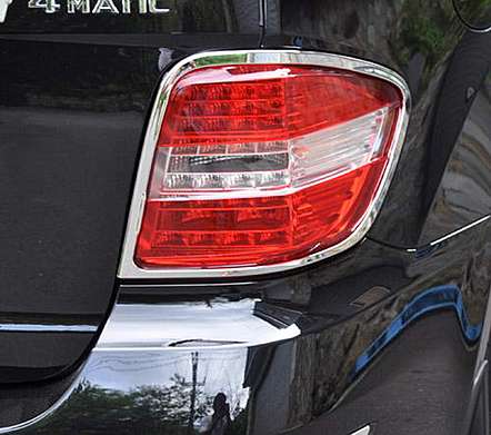 Накладки на задние фонари хромированные IDFR 1-MB402-02C для Mercedes-Benz W164 2009-2011