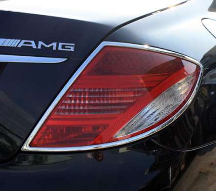 Накладки на задние фонари хромированные IDFR 1-MB151-02C для Mercedes Benx W216 CL Class 2006-2013
