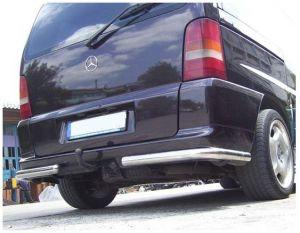 Защита заднего бампера уголки диам.60мм, нержавейка, для авто Mercedes Vito/ V-Class W638 1996-2003