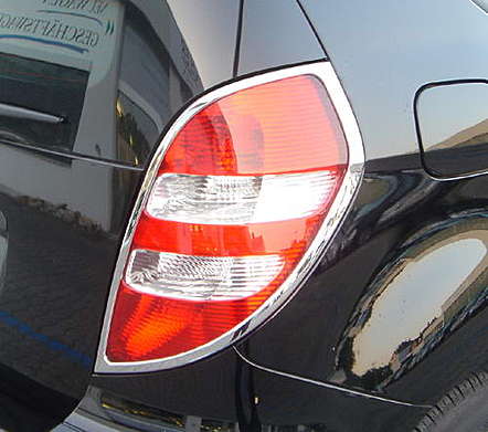 Накладки на задние фонари хромированные IDFR 1-MB002-02C для Mercedes Benz W169 A-Class 2004-2011
