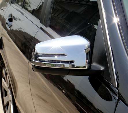 Накладки на зеркала хромированные IDFR 1-MB130-04C для Mercedes Benz C117 CLA-Class 2013-2019