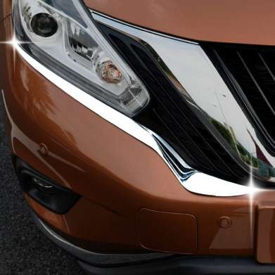 Накладки на передние фары хромированные для Nissan Murano 2015-2020