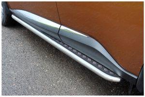 Подножки с листом диам.42мм, лист алюминий, окантовка нержавейка, для авто Nissan Murano Z52 2016-