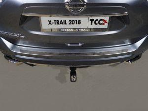 Накладка на задний бампер (лист зеркальный) код NISXTR18-07 для Nissan X-Trail T32 2018- 