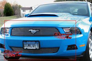 Решетка радиатора и бампера стальная для Ford Mustang V6 2010-