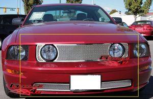 Решетка радиатора и бампера стальная LUX для Ford Mustang GT V8 05-09