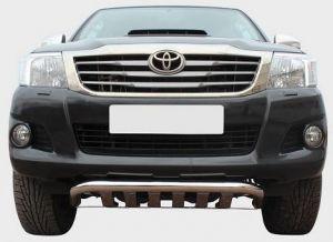Защита переднего бампера скоба с накладками диам.60мм, нержавейка (возможен заказ черного или серого цвета), для авто Toyota HiLux 2011-2015