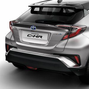Накладка на задний бампер, нержавеющая сталь оригинал для Toyota C-HR 2016-