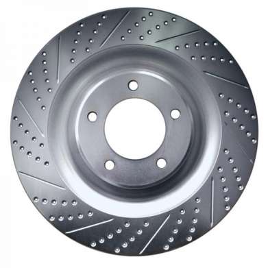 Передние тормозные диски с насечками и перфорацией Rotora R.44168.C для Toyota Venza 2013-2014