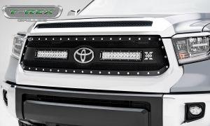 Решетка радиатора черная стальная с вырезом под эмблему T-Rex 6319661 Torch для Toyota Tundra 2018- 
