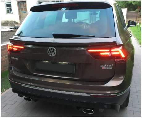 Спойлер на крышку багажника средний под покраску для Volkswagen Tiguan 2016-