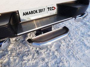 Задняя подножка (нерж. лист) 60,3 мм (под фаркоп) код VWAMAR17-56 для VOLKSWAGEN AMAROK 2016-