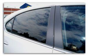 Накладки на стойки дверей карбоновые для Dodge Caliber 2007-2012