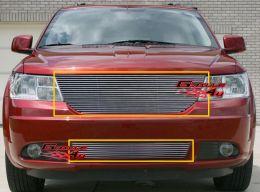 Решетка радиатора и решетка в передний бампер для Dodge Journey 09-10 