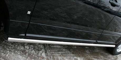 Подножки-трубы диам.60мм, нержавейка (возможен заказ черного или серого цвета), для авто Cadillac SRX 2007-2010