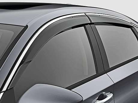 Ветровики на двери с хромированным молдингом  комплект 4шт. оригинал 08R04-TVA-100 для Honda Accord X 2018-2021 