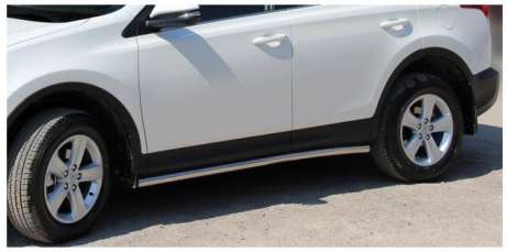 Подножки-трубы диам.60мм, нержавейка, для авто Toyota RAV4 2013-2015