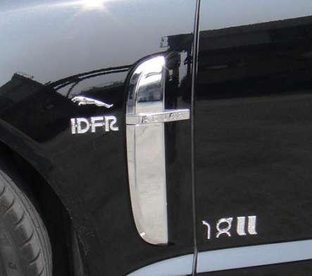 Накладки на передние крылья хромированные IDFR 1-JR813-04C для JAGUAR XF 2008-2011