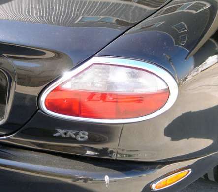 Накладки на задние фонари хромированные IDFR 1-JR401-02C для  Jaguar XK8 1996-2006