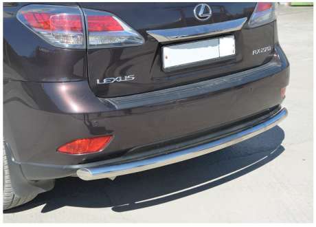 Защита заднего бампера труба диам.60мм, нержавейка, для авто Lexus RX (искл. Sport) 2009-2016