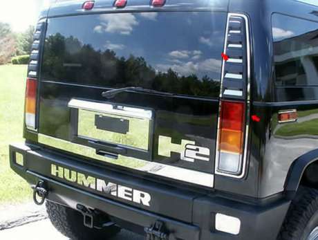 Накладки на задние фонари стальные комплект 14шт. Luxury FX для Hummer H2 2003-2009