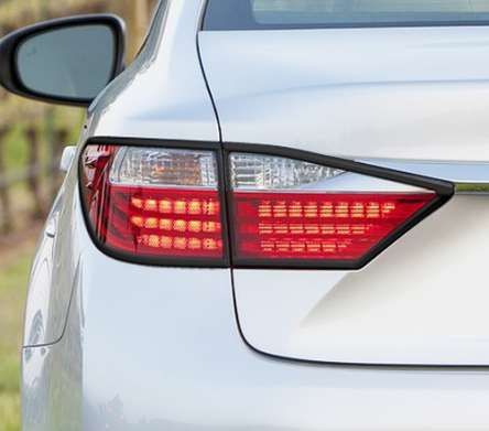 Накладки на задние фонари черные IDFR 1-LS054-02BK для Lexus ES350 2013-2015