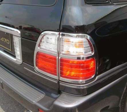 Накладки на задние фонари хромированные IDFR 1-LS450-02C для Lexus LX470 1998-2007