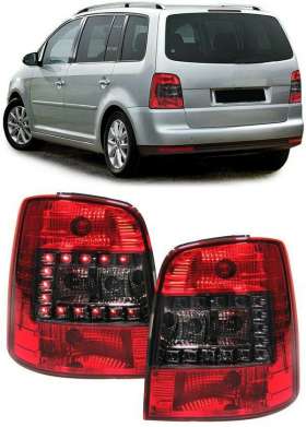 Задние фонари диодные красные с тонированными вставками для VW Touran 2003-2010