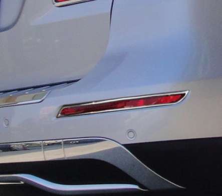 Накладки на катафоты заднего бампера хромированные IDFR 1-MB403-09C для Mercedes-Benz W166 ML Class 2011-2016