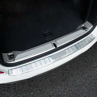 Защитная накладка на задний бампер стальная с логотипом M Style + накладка на порог для BMW X3 G01 2018-