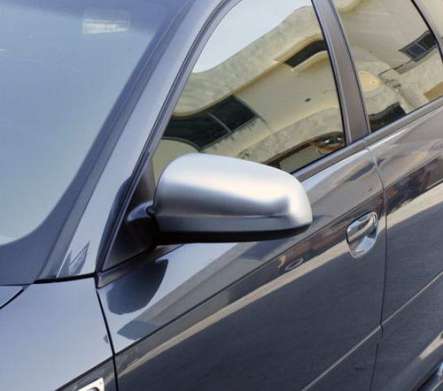 Накладки на зеркала матовое серебро IDFR 1-AD211-05CS для Audi A4 B6 Sedan 2001-2005