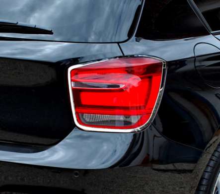 Накладки на задние фонари хромированные IDFR 1-BW051-02C для BMW F20 2012-2019