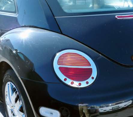 Накладки на задние фонари хромированные IDFR 1-VW021-02C для Volkswagen Beetle 1999-2005