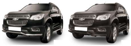 Защита переднего бампера волна диам.57мм, нержавейка (возможен заказ сталь с черным покрытием -60%), для авто Chevrolet Trailblazer 2012-