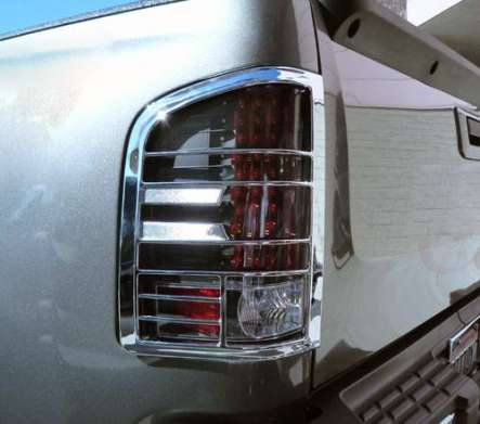 Накладки на задние фонари хромированные IDFR 1-CV811-02C для Chevrolet Silverado 2007-2014