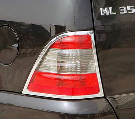 Накладки на задние фонари хромированные IDFR 1-MB400-02C для Mercedes-Benz W163 ML-Class 1998-2005