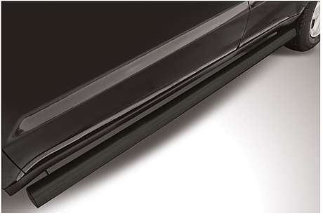 Подножки-трубы диам.76мм, сталь с черным покрытием, для авто Geely Emgrand X7 2013-2018 (GAFX71609B)
