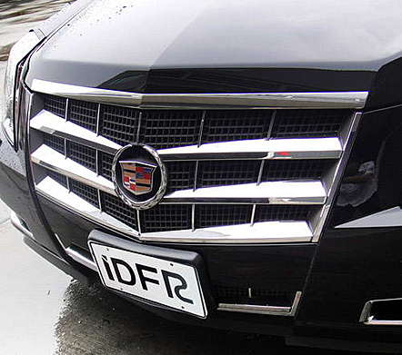 Накладки на решетку радиатора хромированные IDFR 1-CD501-03C для Cadillac CTS 2008-2014