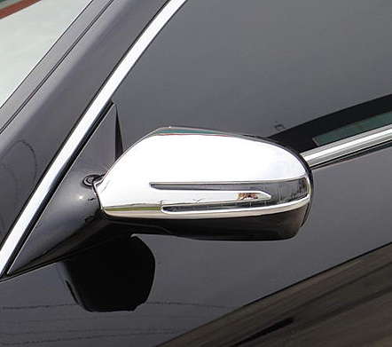 Накладки на зеркала хромированные IDFR 1-MB190-04C для Mercedes-Banz C219 CLS Class 2009-2011