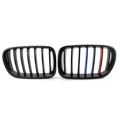 Решетки радиатора черные глянцевые M Style для BMW X3 F25 X4 F26 2011-2014