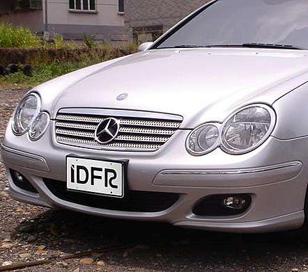 Накладки на передние фары хромированные IDFR 1-MB105-01C для Mercedes-Benz W203 C Class Coupe 2001-2007