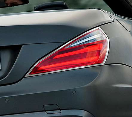 Накладки на задние фонари хромированные IDFR 1-MB663-02C для Mercedes-Benz SL-Class R231 2012-